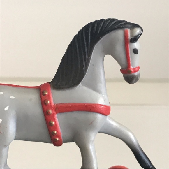 HALLMARK Christmas Merry Miniature 1985 Apaloosa Horse on Wheels  - VTG - Picture 6 of 12